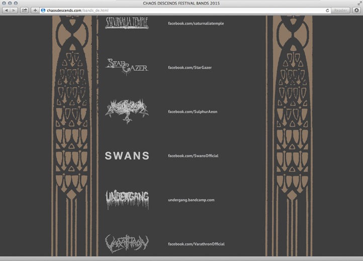 CHAOS DESCENDS 2015 WEBSITE