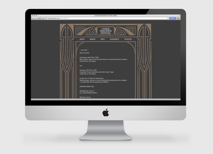 CHAOS DESCENDS 2015 WEBSITE